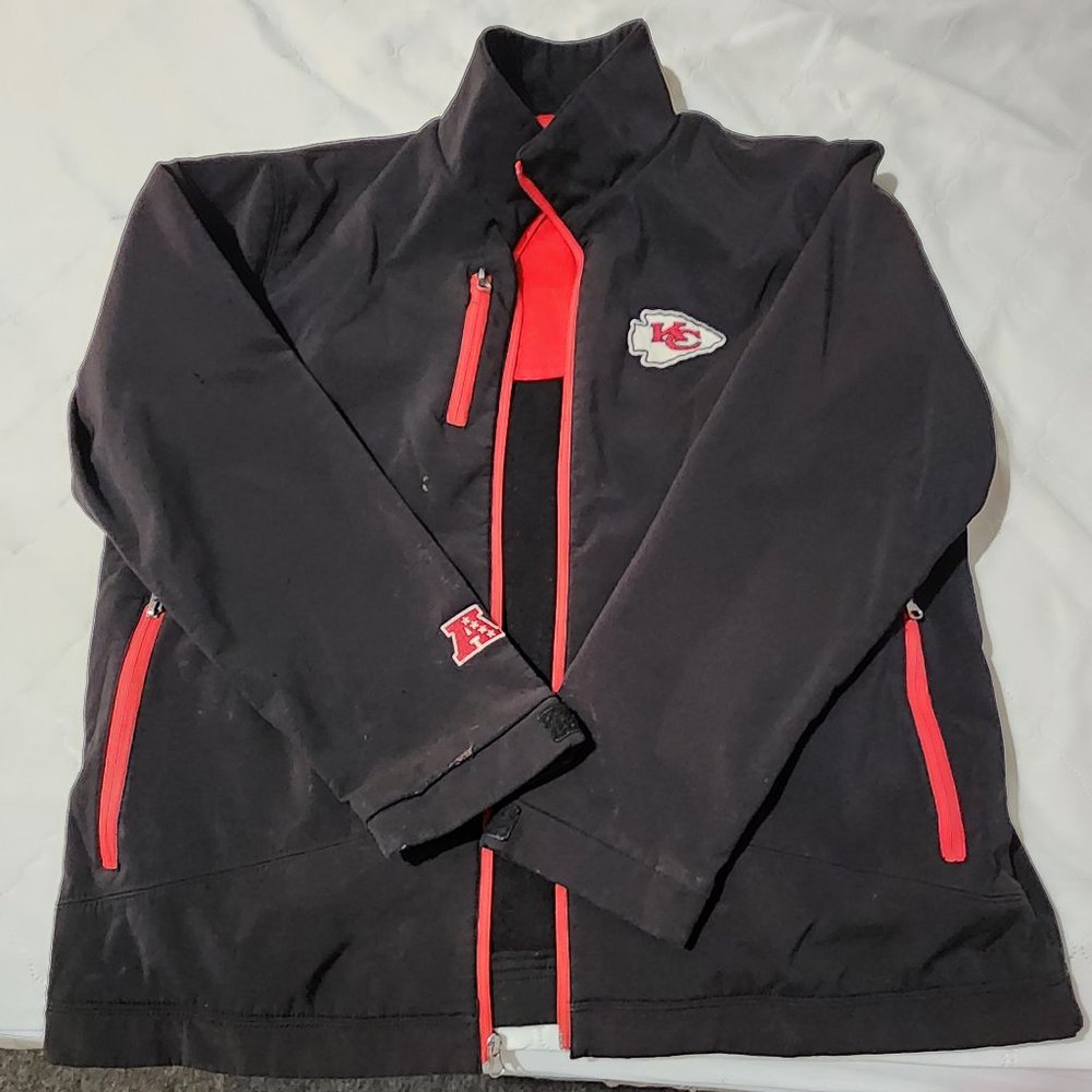 VINTAGE Mens NFL Chiefs Jacket Black // Size Large
